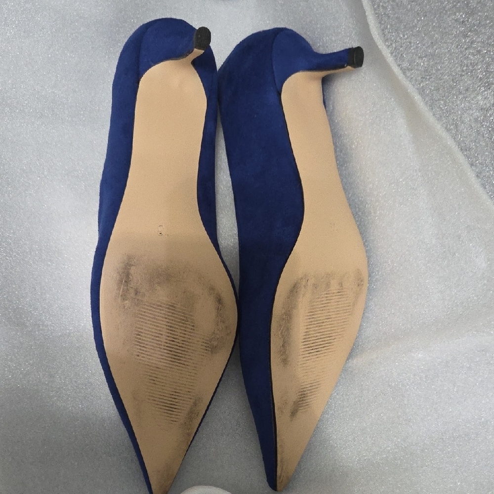 YDN Royal Blue Suede Heels - Picture 5 of 5